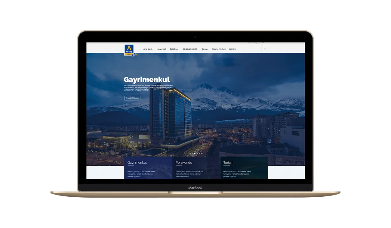 Website der Artaş Grubu