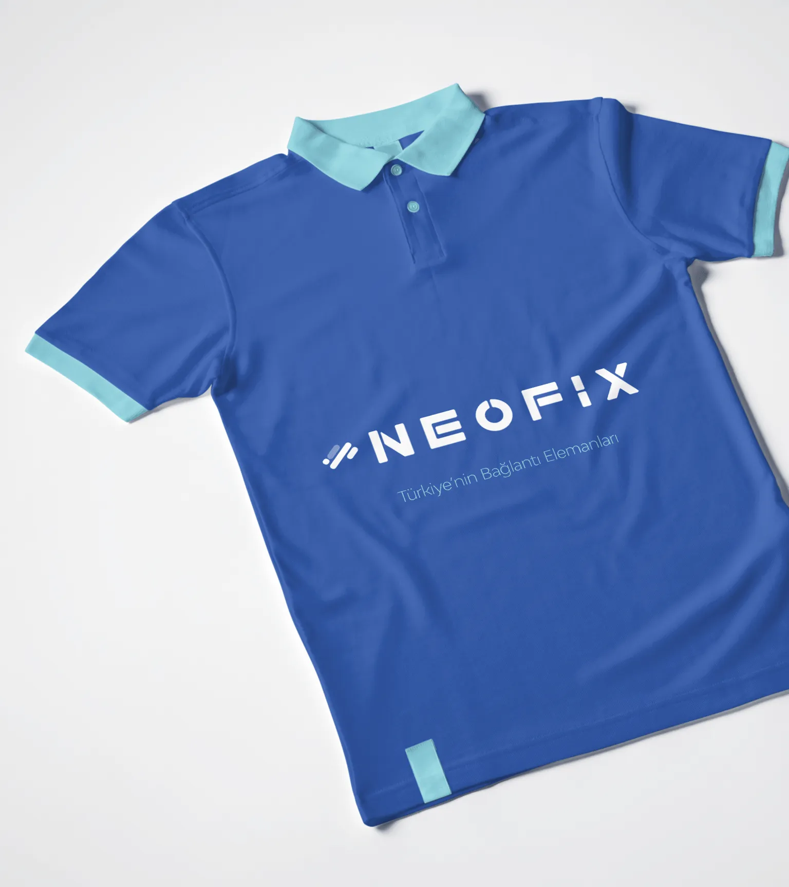 Blaues Poloshirt mit Neofix Logo