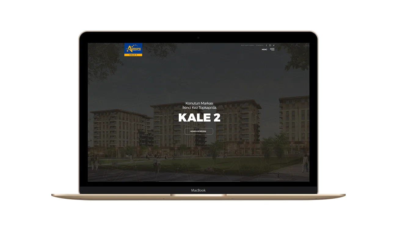 Projektwebsite Avrupa Konutları Kale 2