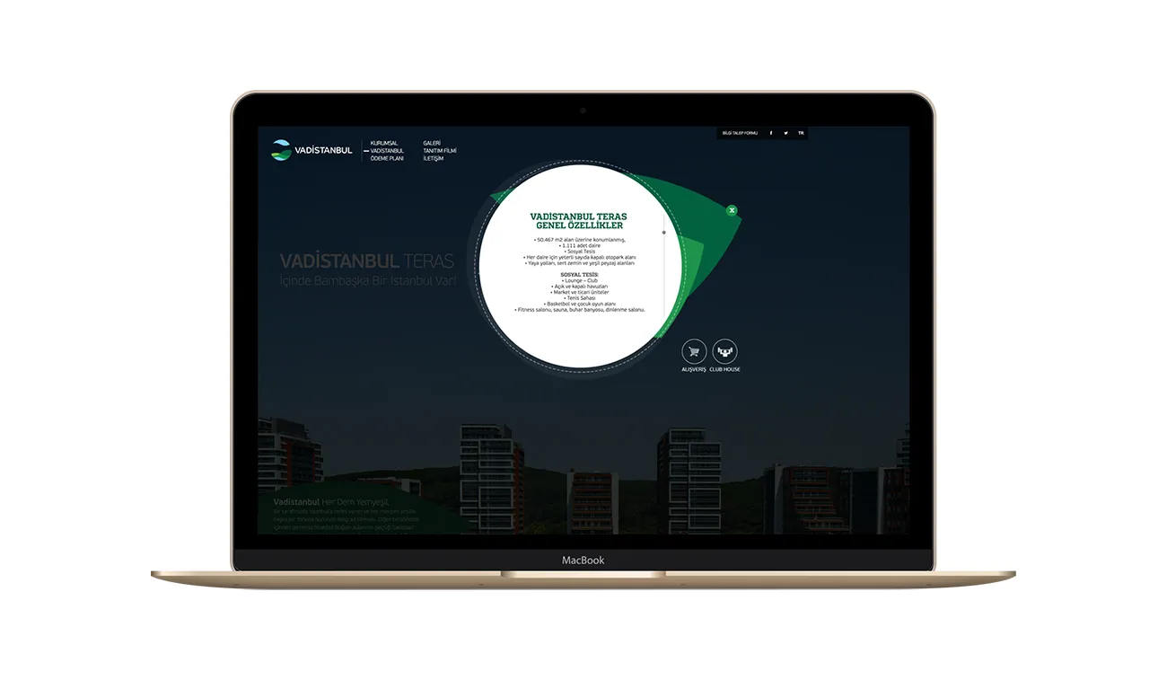 Unterseite der Vadistanbul Website