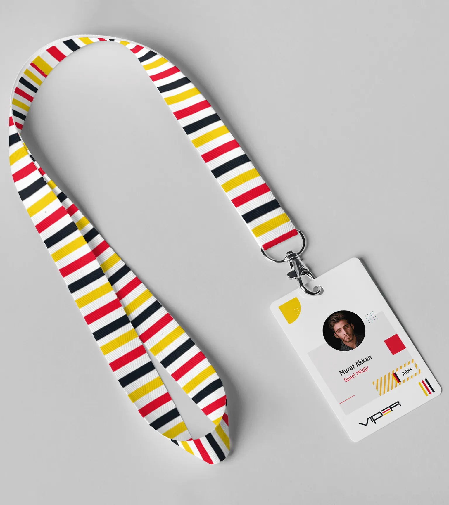 Viper Lanyard und Ausweis mit Streifenmuster